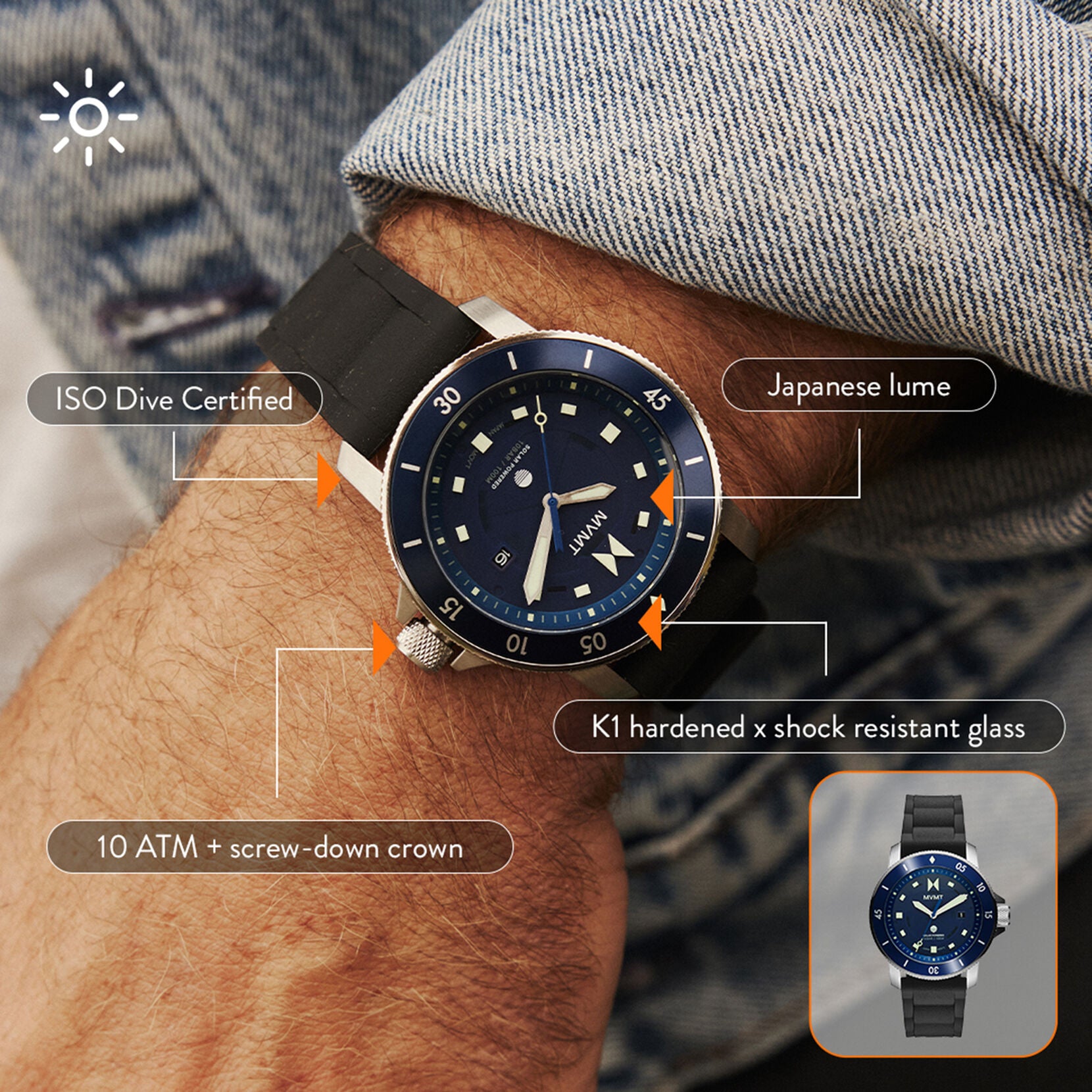 Cali Diver Solar | Riptide Blue | 42MM - image 4