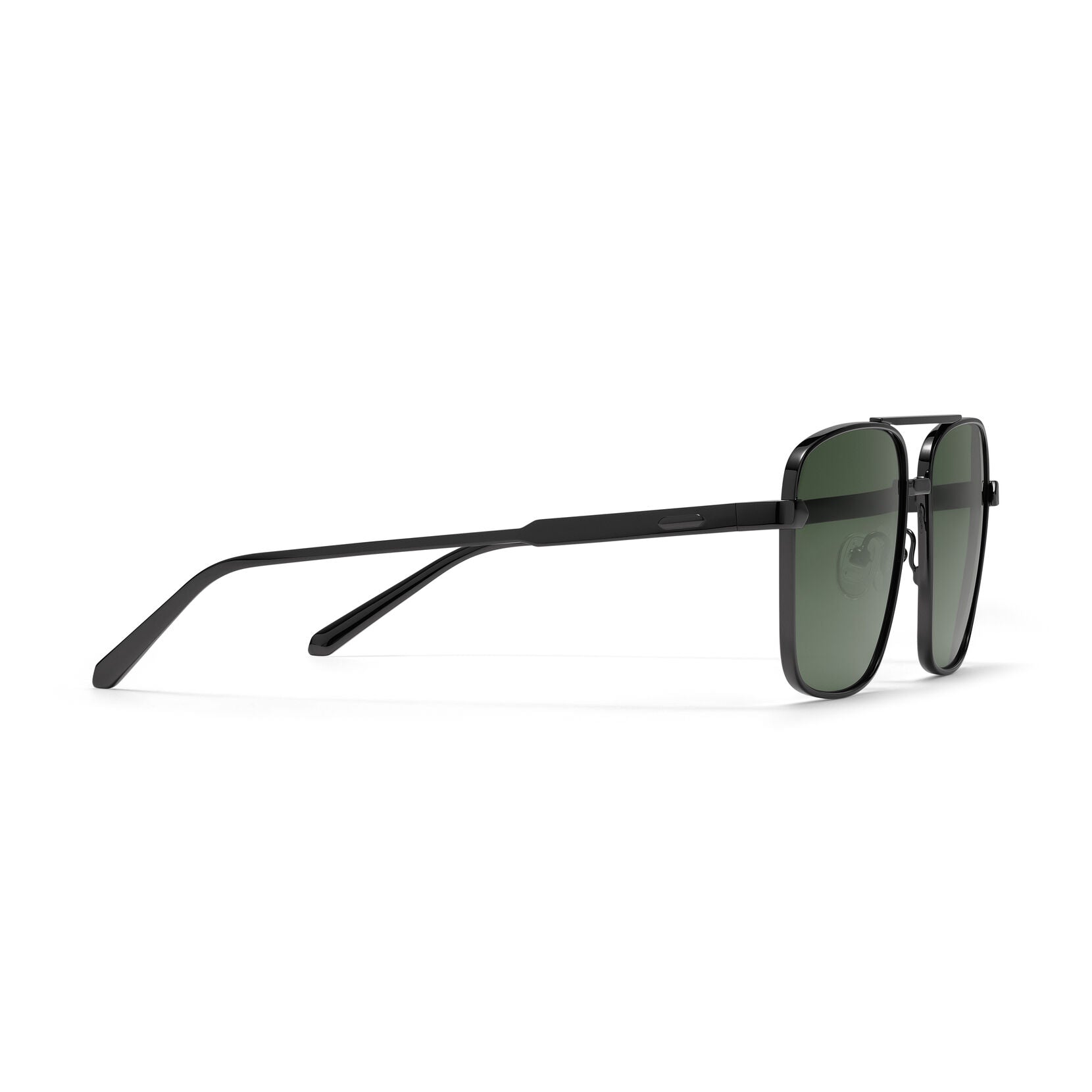 Horizon Square Aviator Sunglasses | Gunmetal Frame + Green Lens | Non-Polarized - image 5