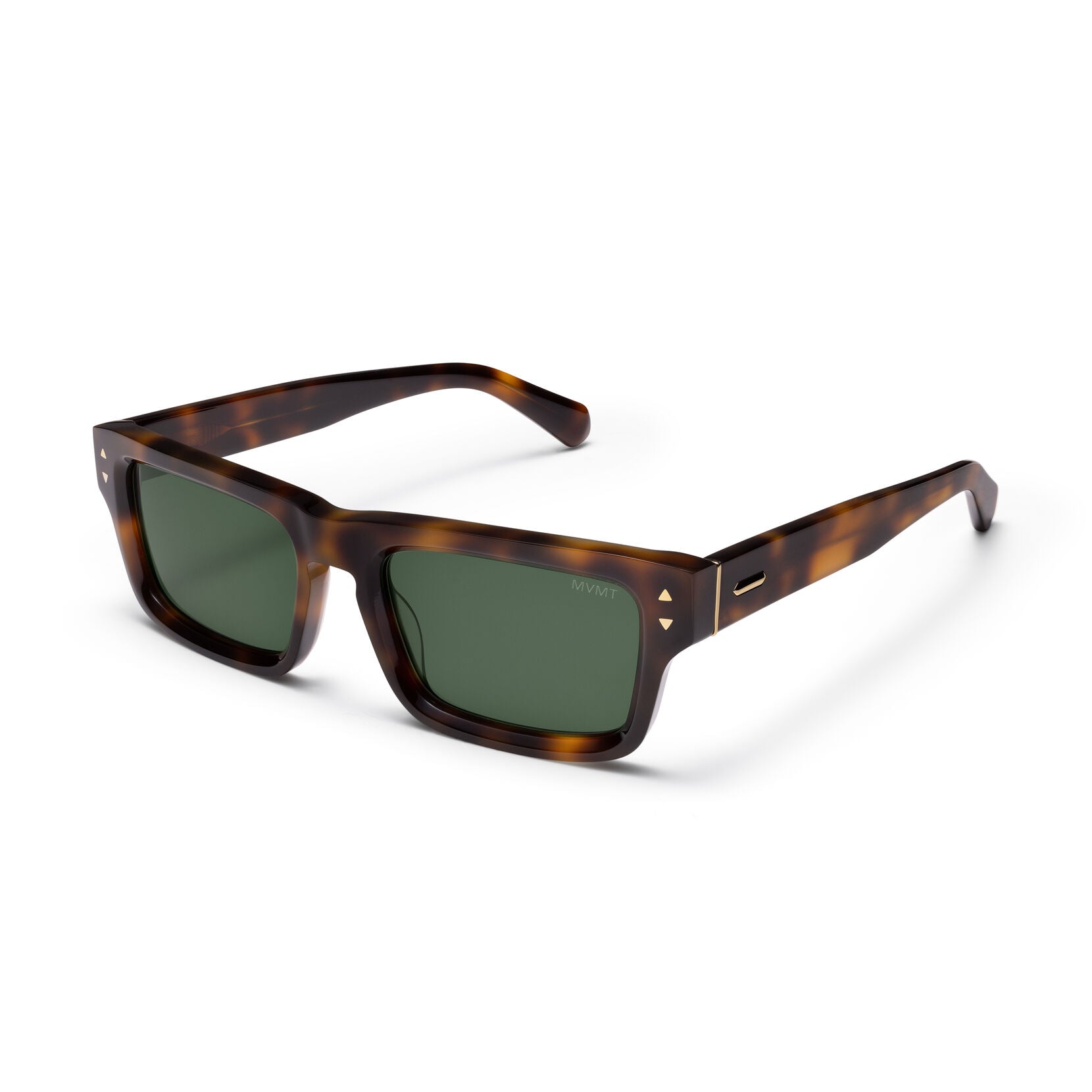 Del Mar Rectangle Sunglasses | Tortoise Frame + Green Lens | Non-Polarized - image 2