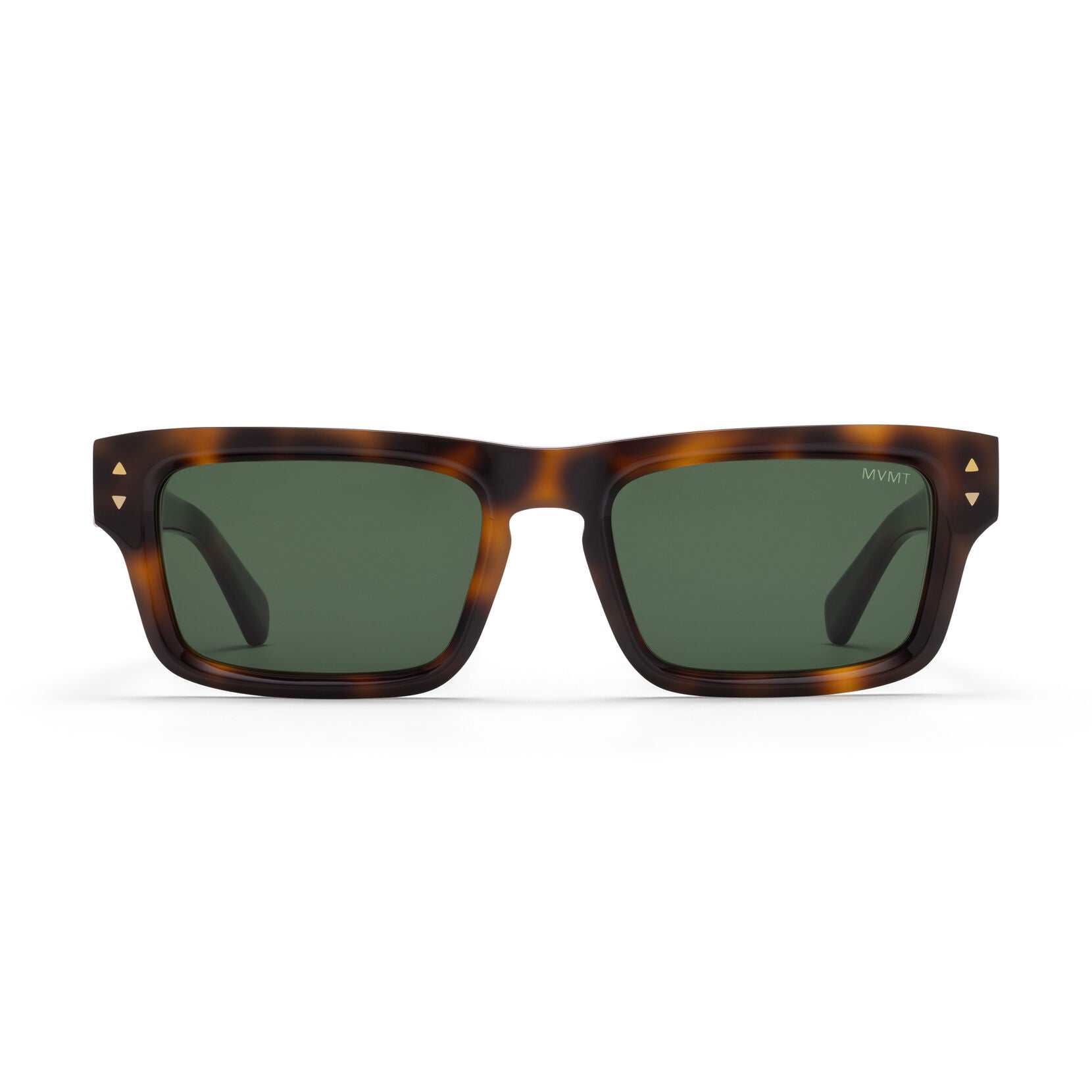 Del Mar Rectangle Sunglasses | Tortoise Frame + Green Lens | Non-Polarized - main image