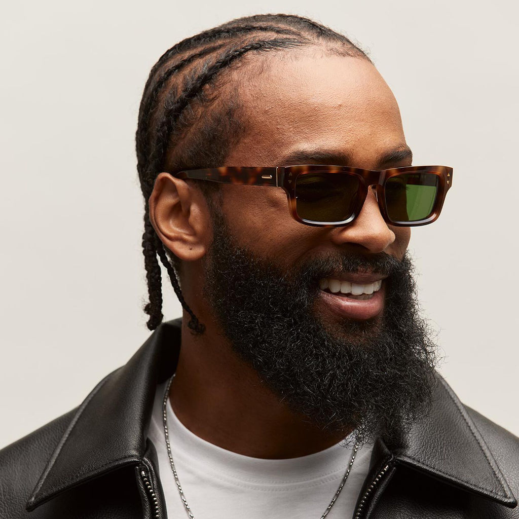 Del Mar Rectangle Sunglasses | Tortoise Frame + Green Lens | Non-Polarized - image 6