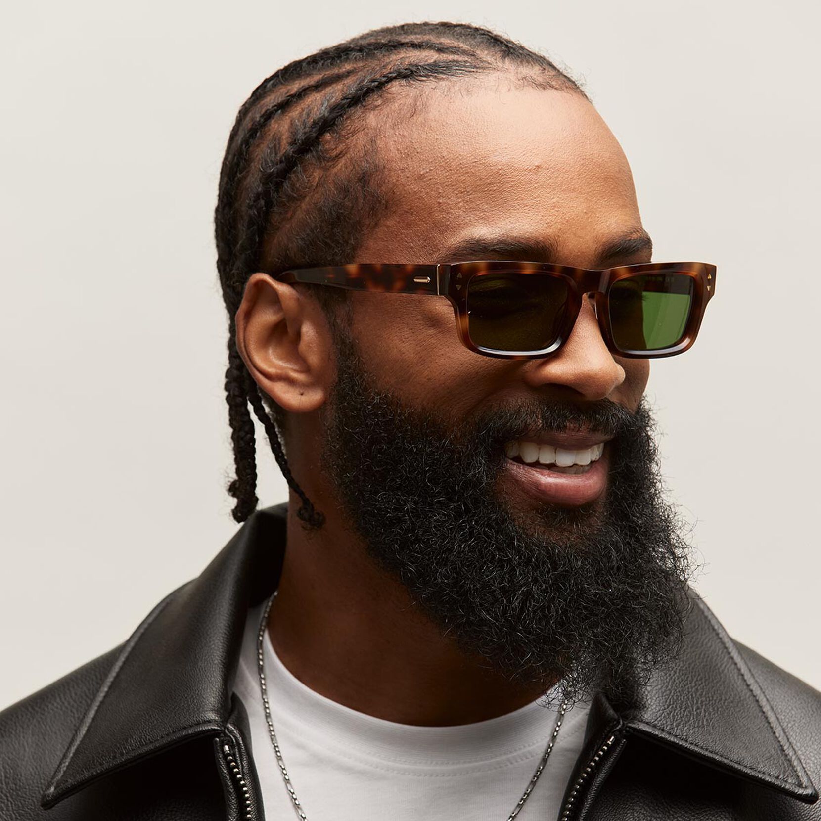 Del Mar Rectangle Sunglasses | Tortoise Frame + Green Lens | Non-Polarized - image 6