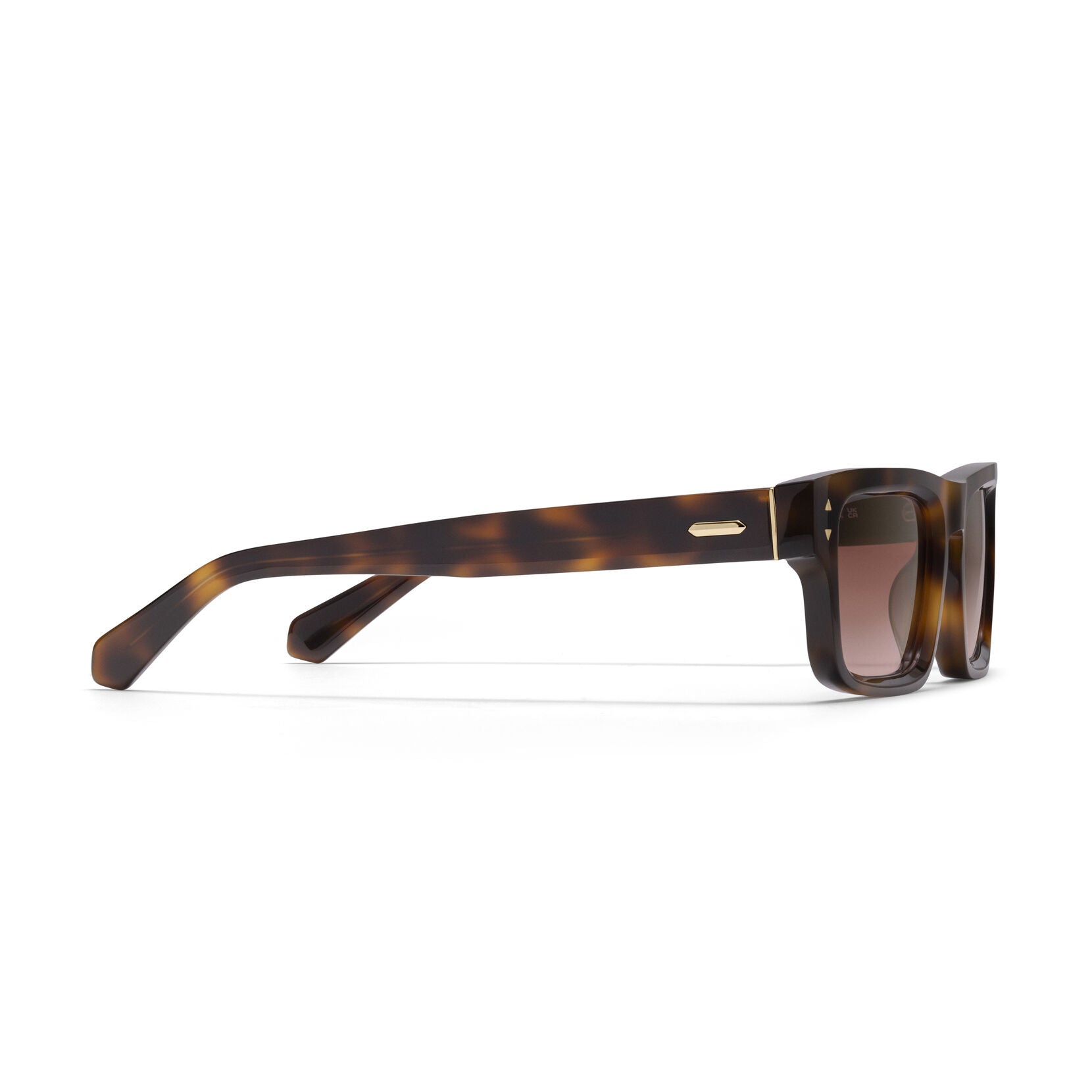 Del Mar Rectangle Sunglasses | Tortoise Frame + Violet Flare Gold Lens | Non-Polarized - image 5
