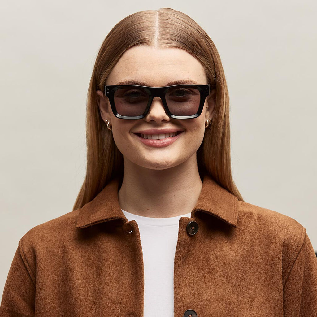 Vista Square Sunglasses | Black Frame + Grey Lens | Polarized - image 6