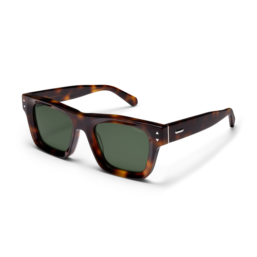 Vista Square Sunglasses | Tortoise Frame + Green Lens | Non-Polarized - image 2