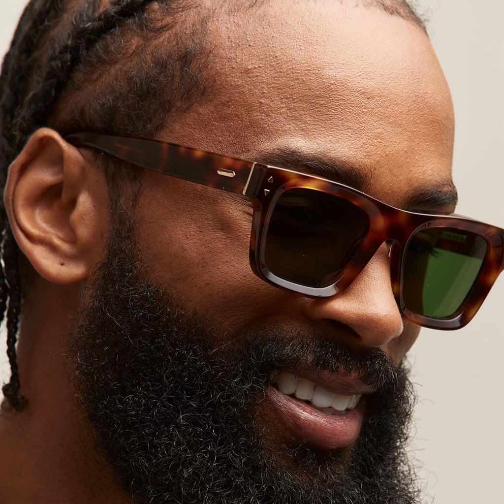 Vista Square Sunglasses | Tortoise Frame + Green Lens | Non-Polarized - image 4