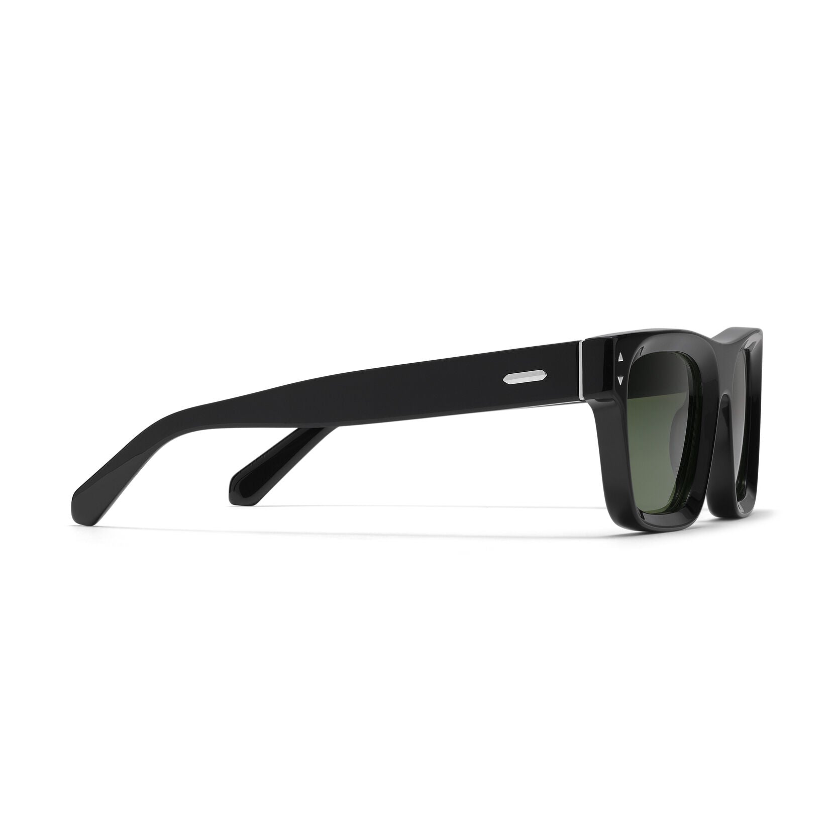 Vista Square Sunglasses | Black Frame + Green Lens | Polarized - image 5