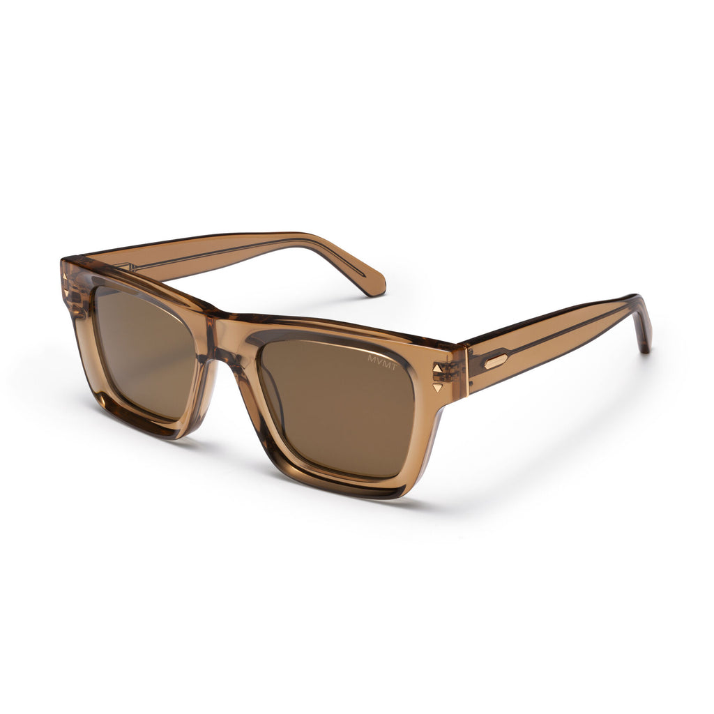 Vista Square Sunglasses | Transparent Brown Frame + Brown Lens | Non-Polarized - image 2
