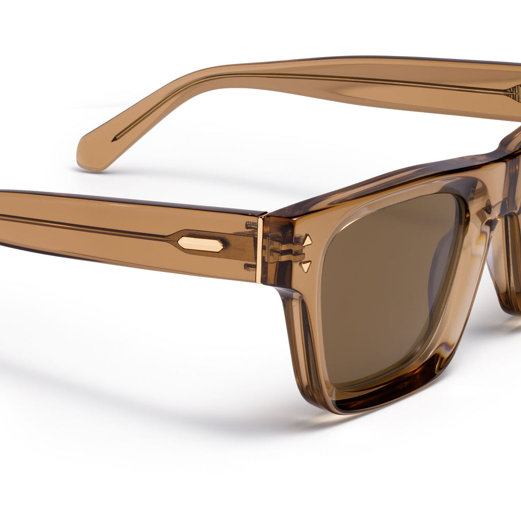 Vista Square Sunglasses | Transparent Brown Frame + Brown Lens | Non-Polarized - image 3