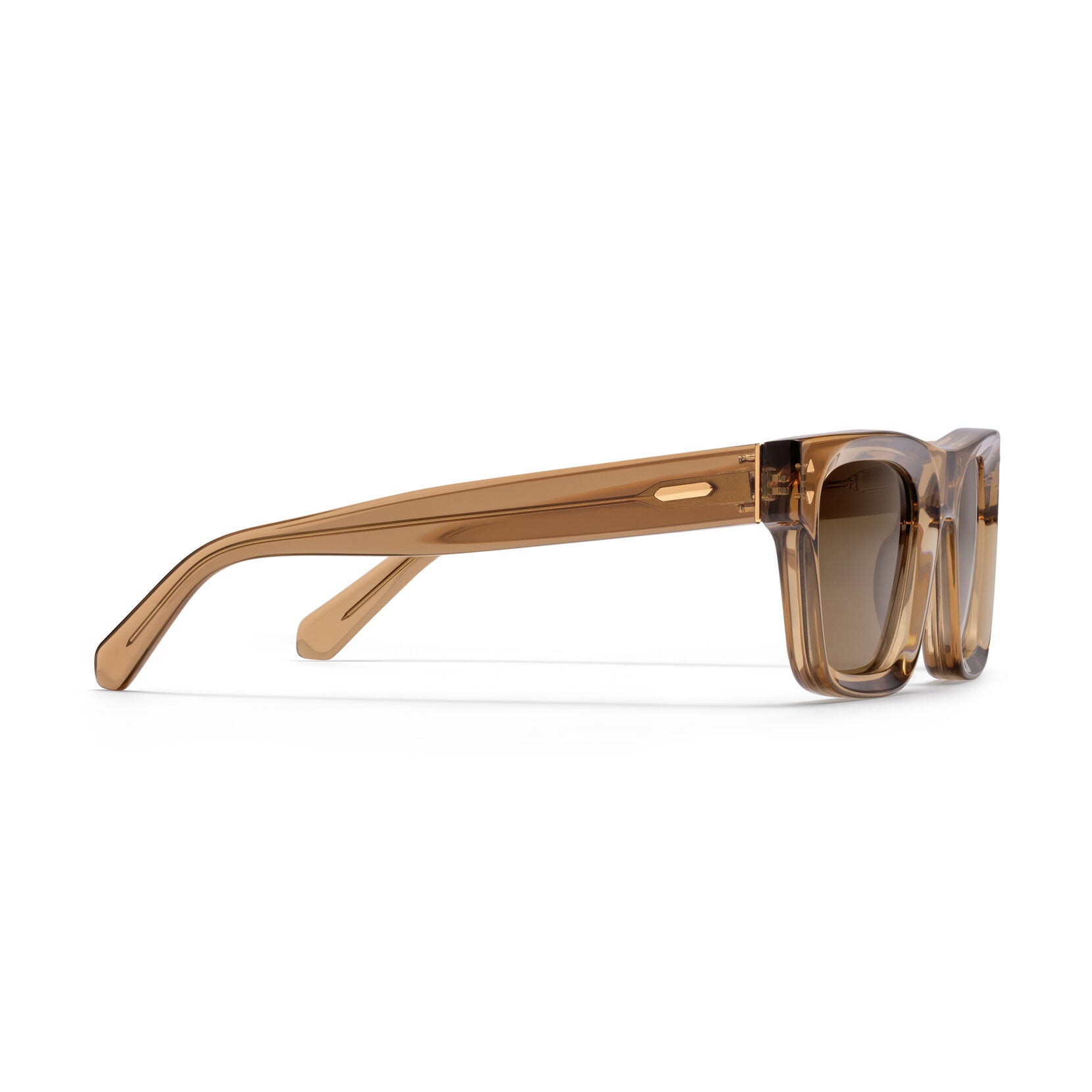 Vista Square Sunglasses | Transparent Brown Frame + Brown Lens | Non-Polarized - image 5