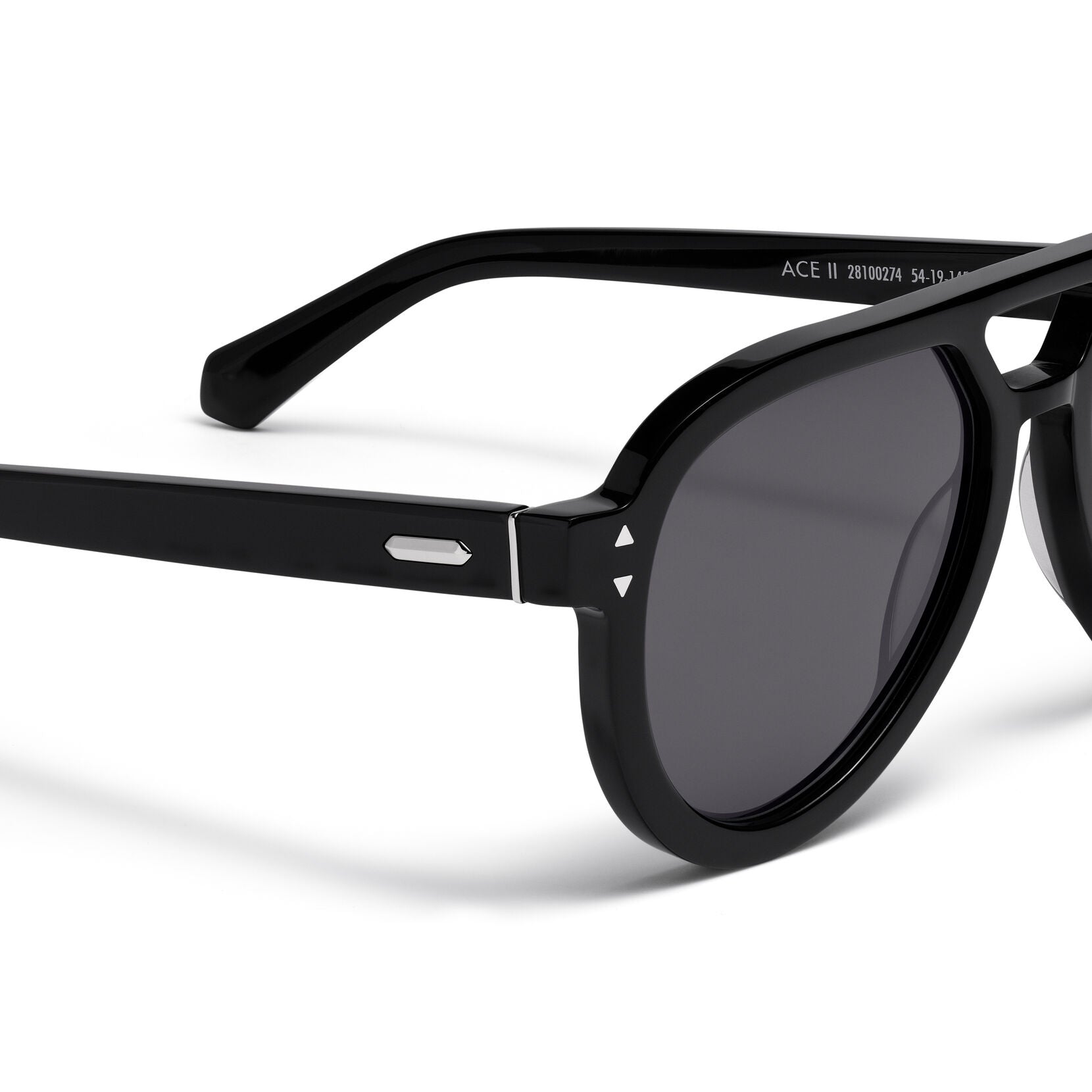 Hollywood Aviator Sunglasses | Black Frame + Grey Lens | Polarized - image 3
