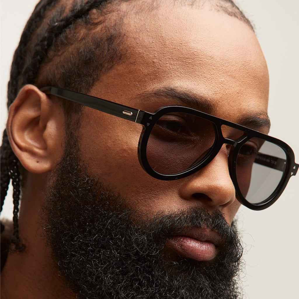 Hollywood Aviator Sunglasses | Black Frame + Grey Lens | Non-Polarized - image 4