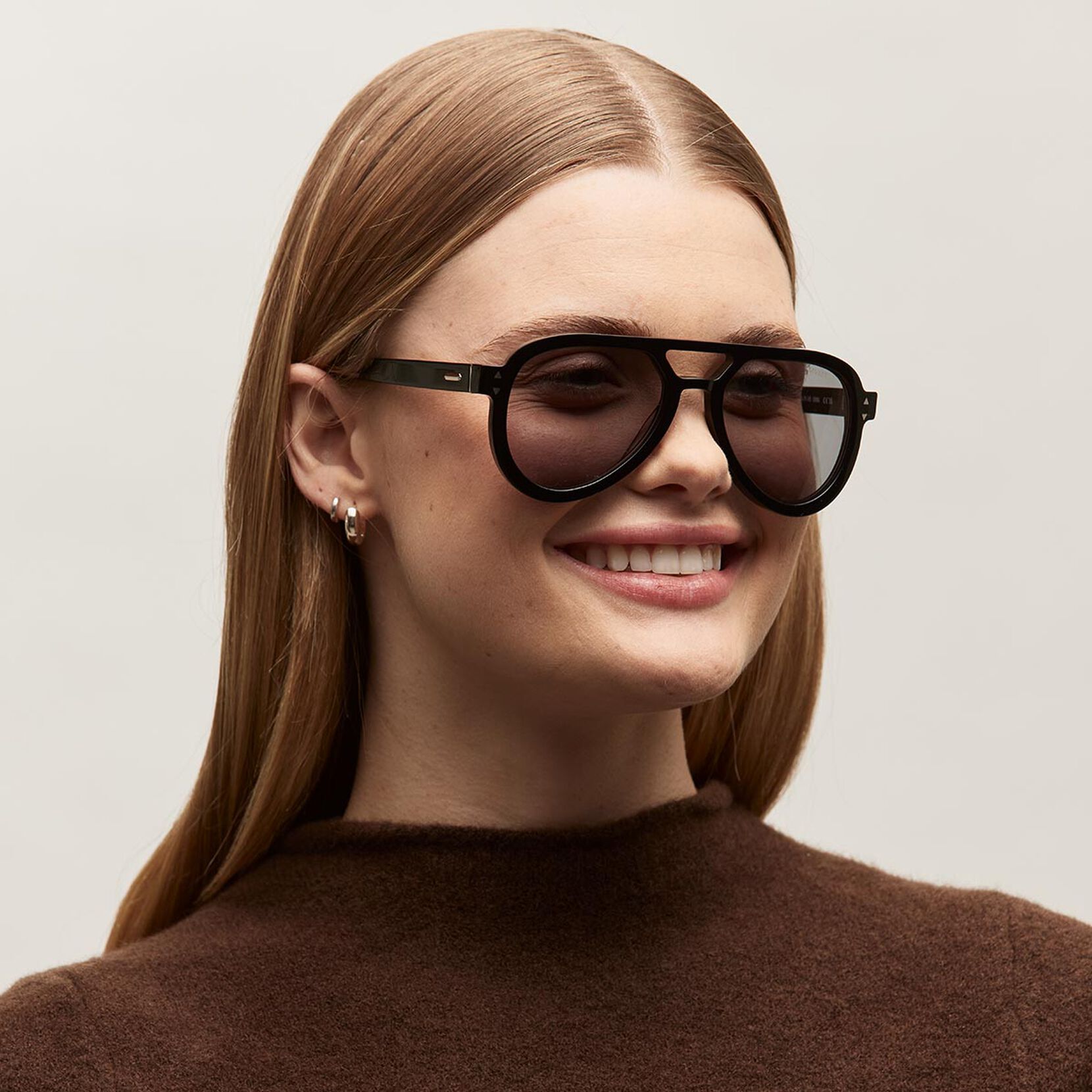 Hollywood Aviator Sunglasses | Black Frame + Grey Lens | Polarized - image 6