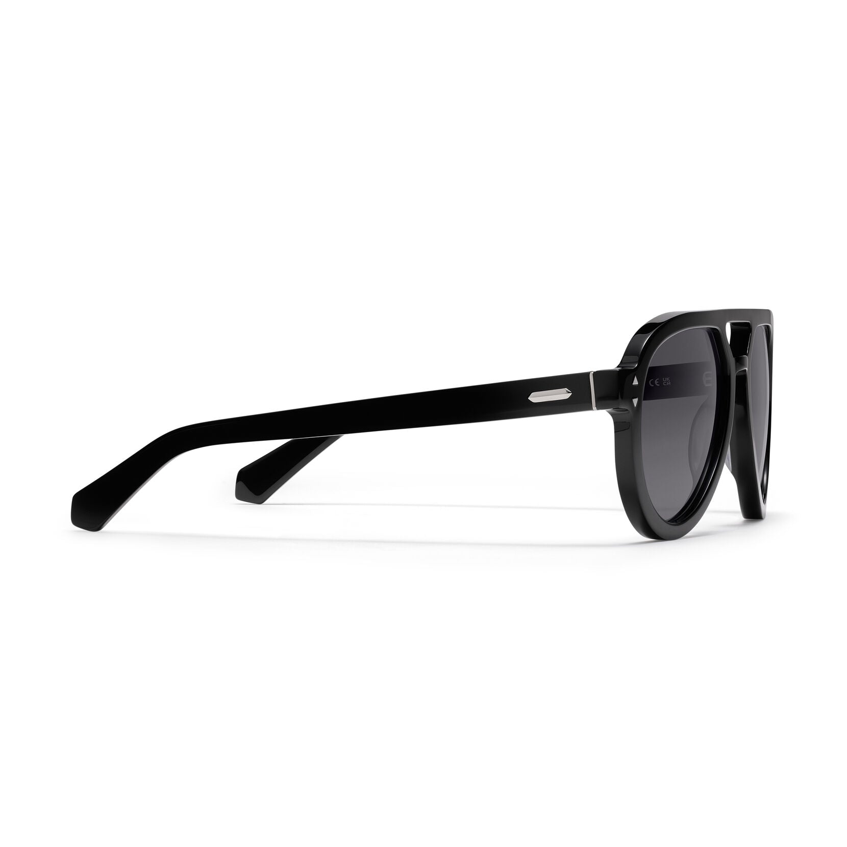 Hollywood Aviator Sunglasses | Black Frame + Grey Lens | Non-Polarized - image 5