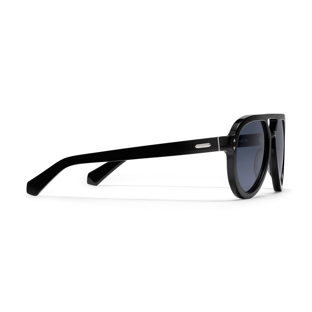 Hollywood Aviator Sunglasses | Black Frame + Blue Lens | Non-Polarized - image 5