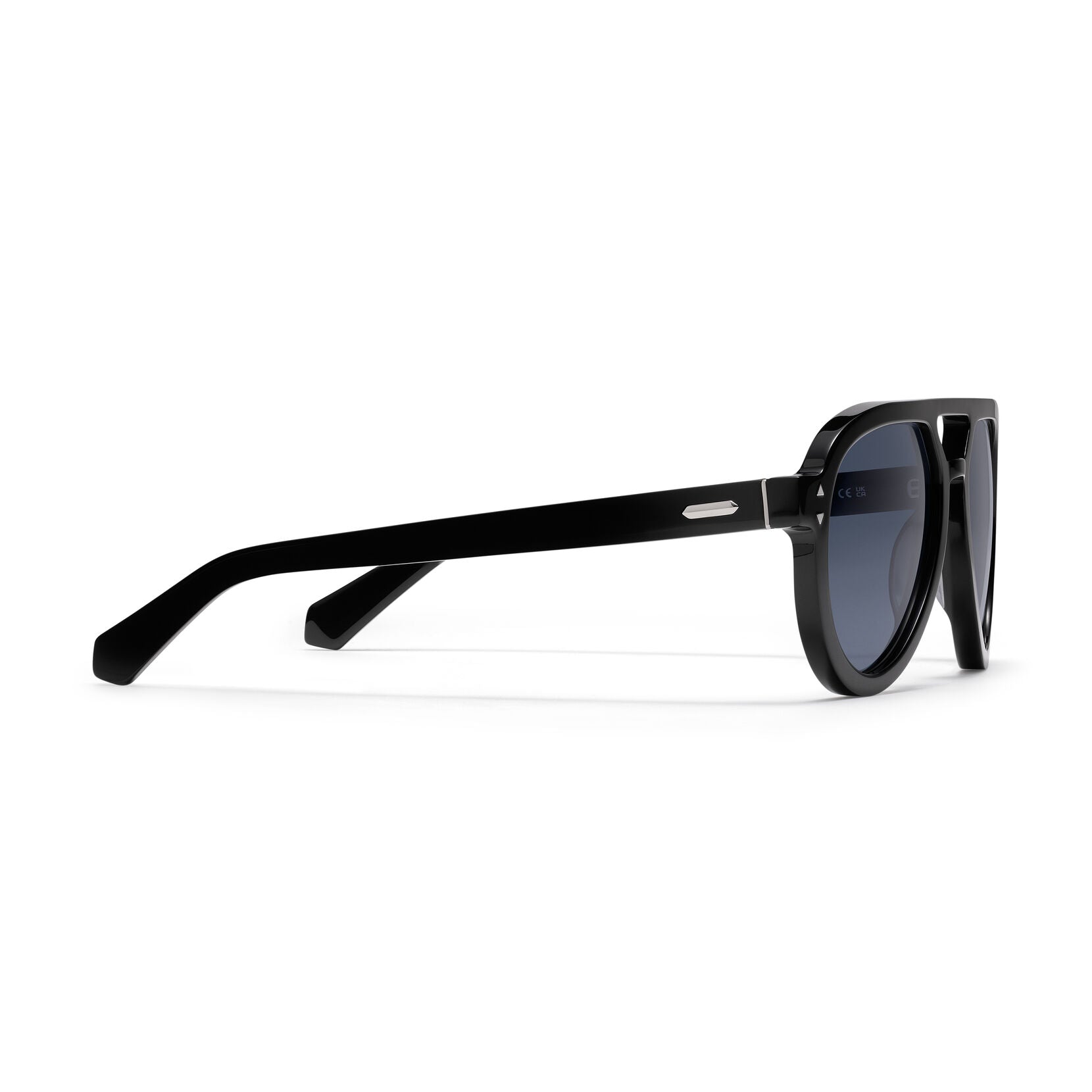 Hollywood Aviator Sunglasses | Black Frame + Blue Lens | Non-Polarized - image 5