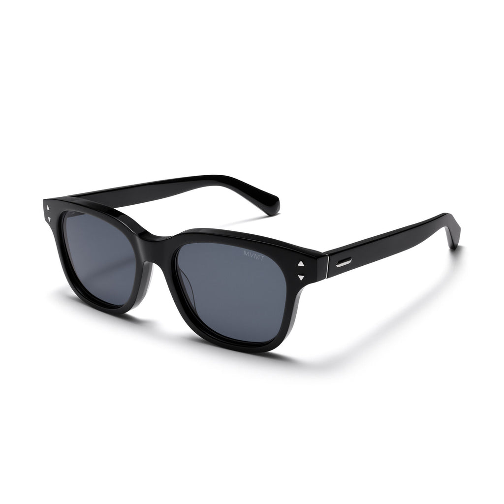 Malibu Round Sunglasses | Black Frame + Blue Lens | Non-Polarized - image 2
