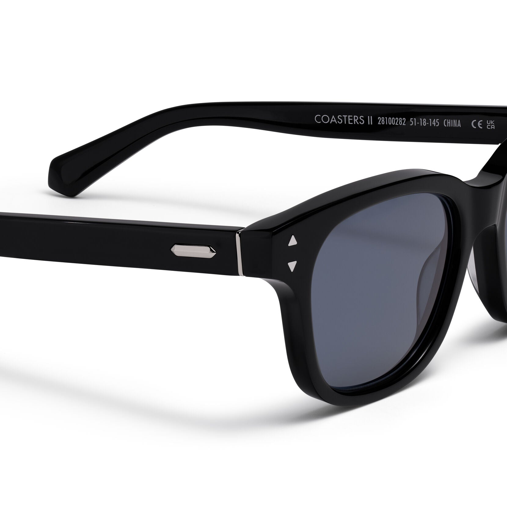 Malibu Round Sunglasses | Black Frame + Blue Lens | Non-Polarized - image 3