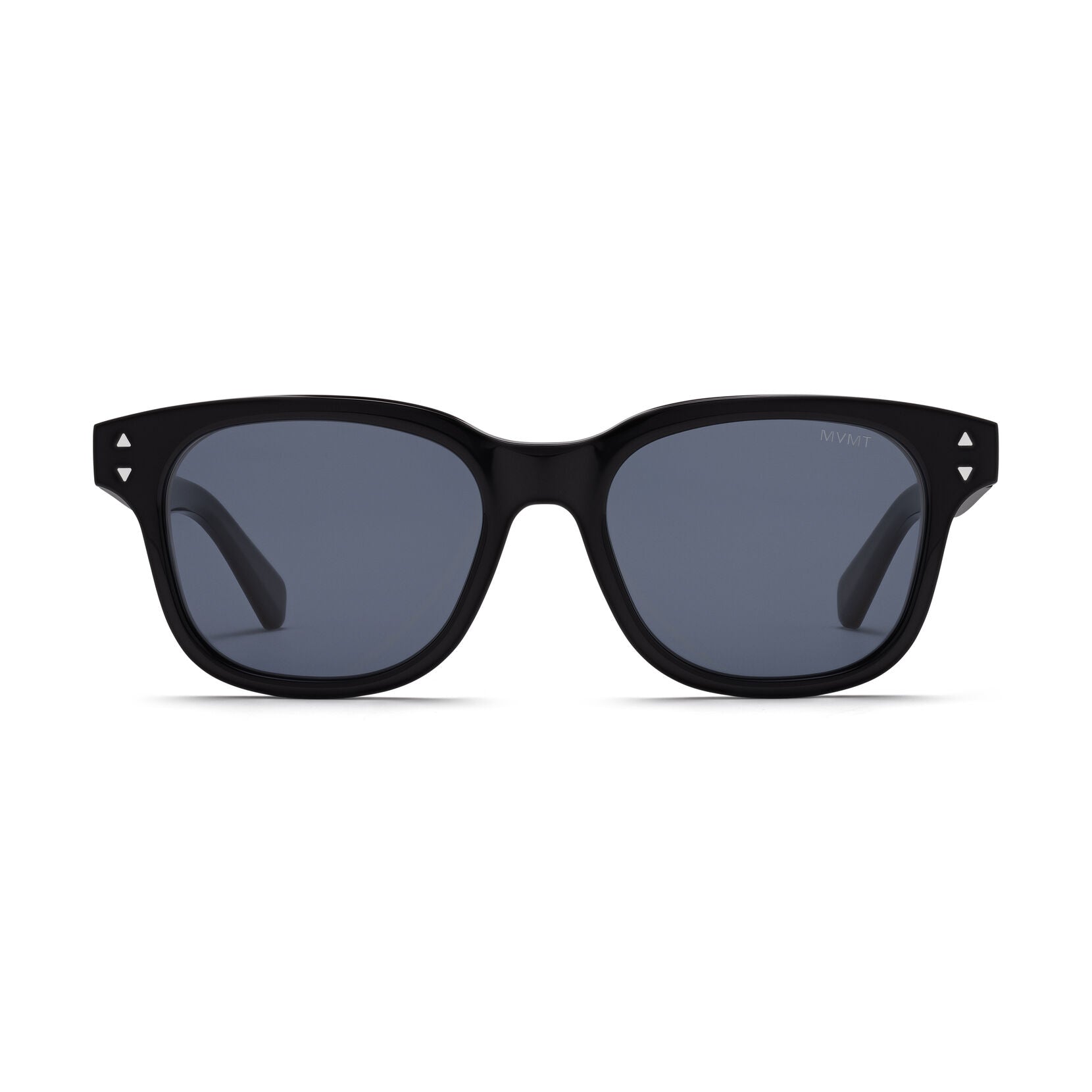 Malibu Round Sunglasses | Black Frame + Blue Lens | Non-Polarized - main image