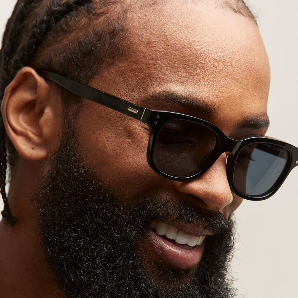 Malibu Round Sunglasses | Black Frame + Blue Lens | Non-Polarized - image 4