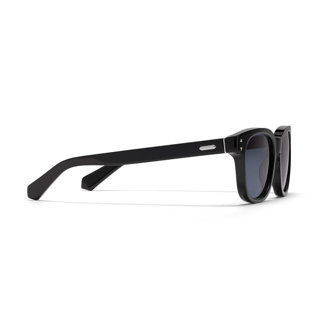 Malibu Round Sunglasses | Black Frame + Blue Lens | Non-Polarized - image 5