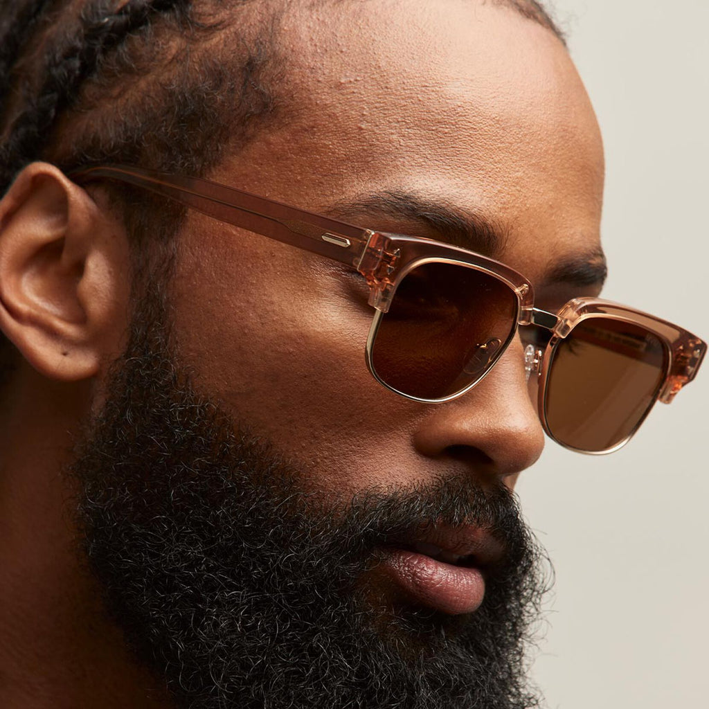 Laguna Square Sunglasses | Opaque Brown & Gold Frame + Brown Lens | Non-Polarized - image 4