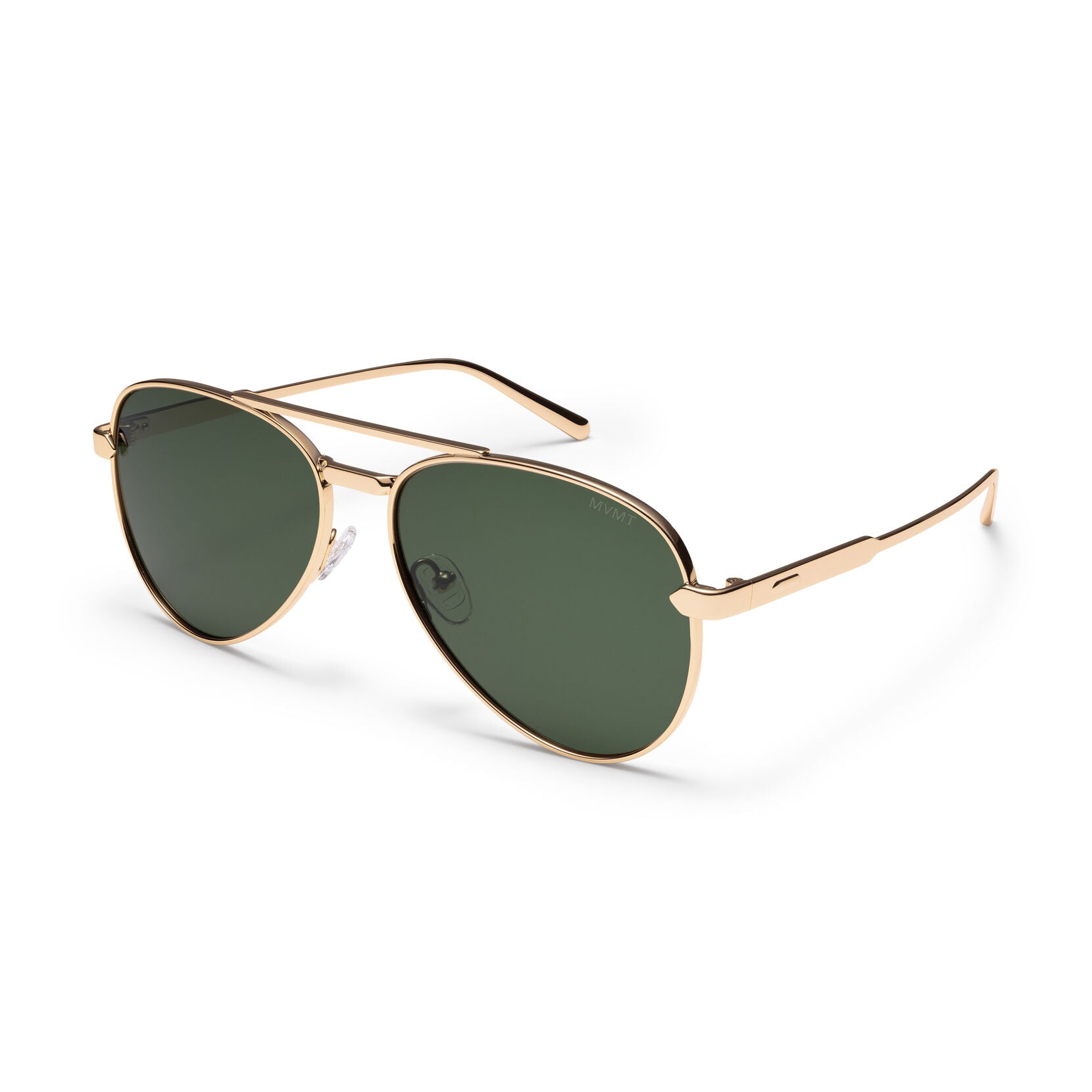 Miramar Aviator Sunglasses | Gold Frame + Green Lens | Non-Polarized - image 2
