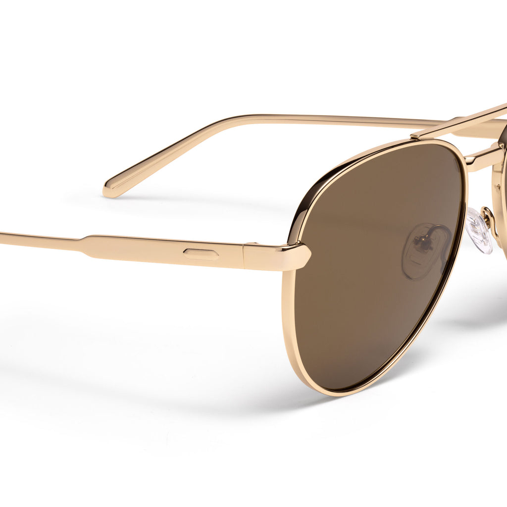 Miramar Aviator Sunglasses | Gold Frame + Brown Lens | Non-Polarized - image 3
