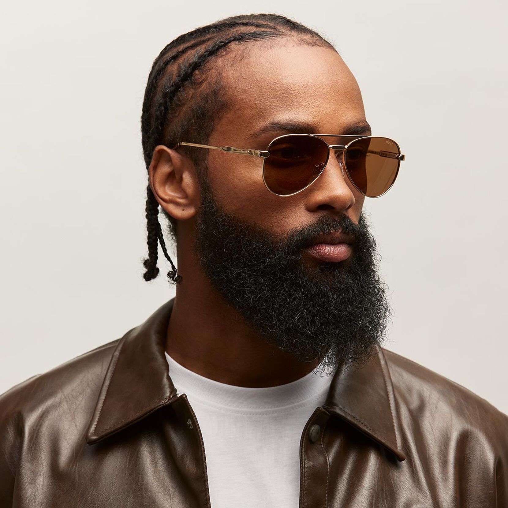 Miramar Aviator Sunglasses | Gold Frame + Brown Lens | Polarized - image 4