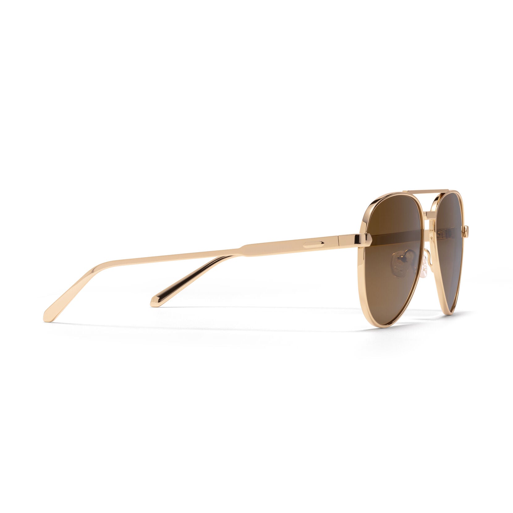 Miramar Aviator Sunglasses | Gold Frame + Brown Lens | Polarized - image 5