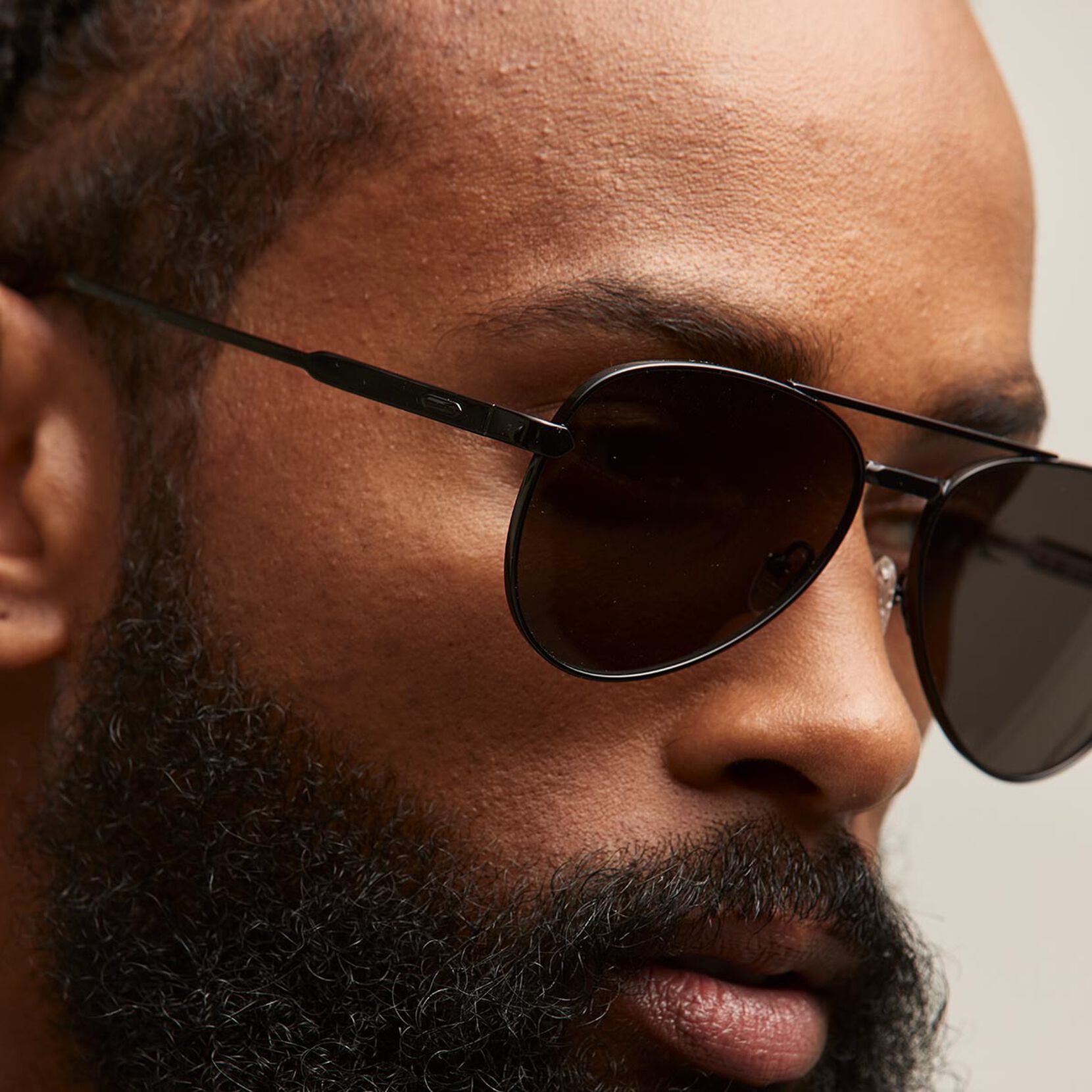 Miramar Aviator Sunglasses | Black Frame + Grey Lens | Non-Polarized - image 4