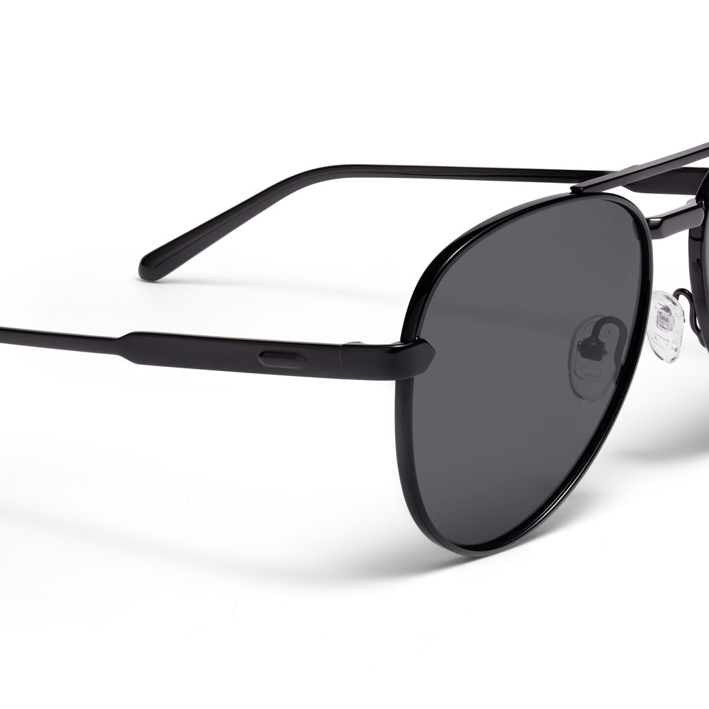 Miramar Aviator Sunglasses | Black Frame + Black Lens | Polarized - image 3