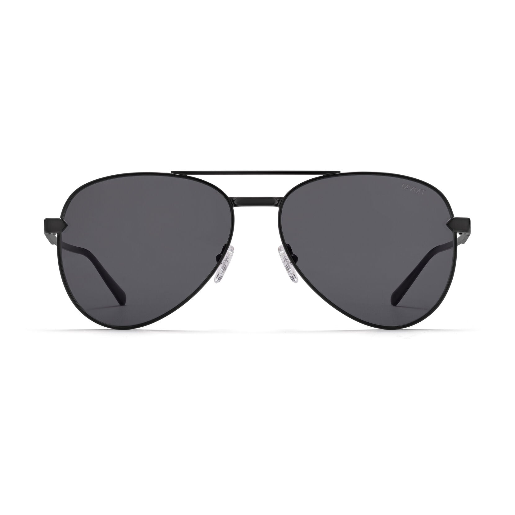 Miramar Aviator Sunglasses | Black Frame + Black Lens | Polarized - main image