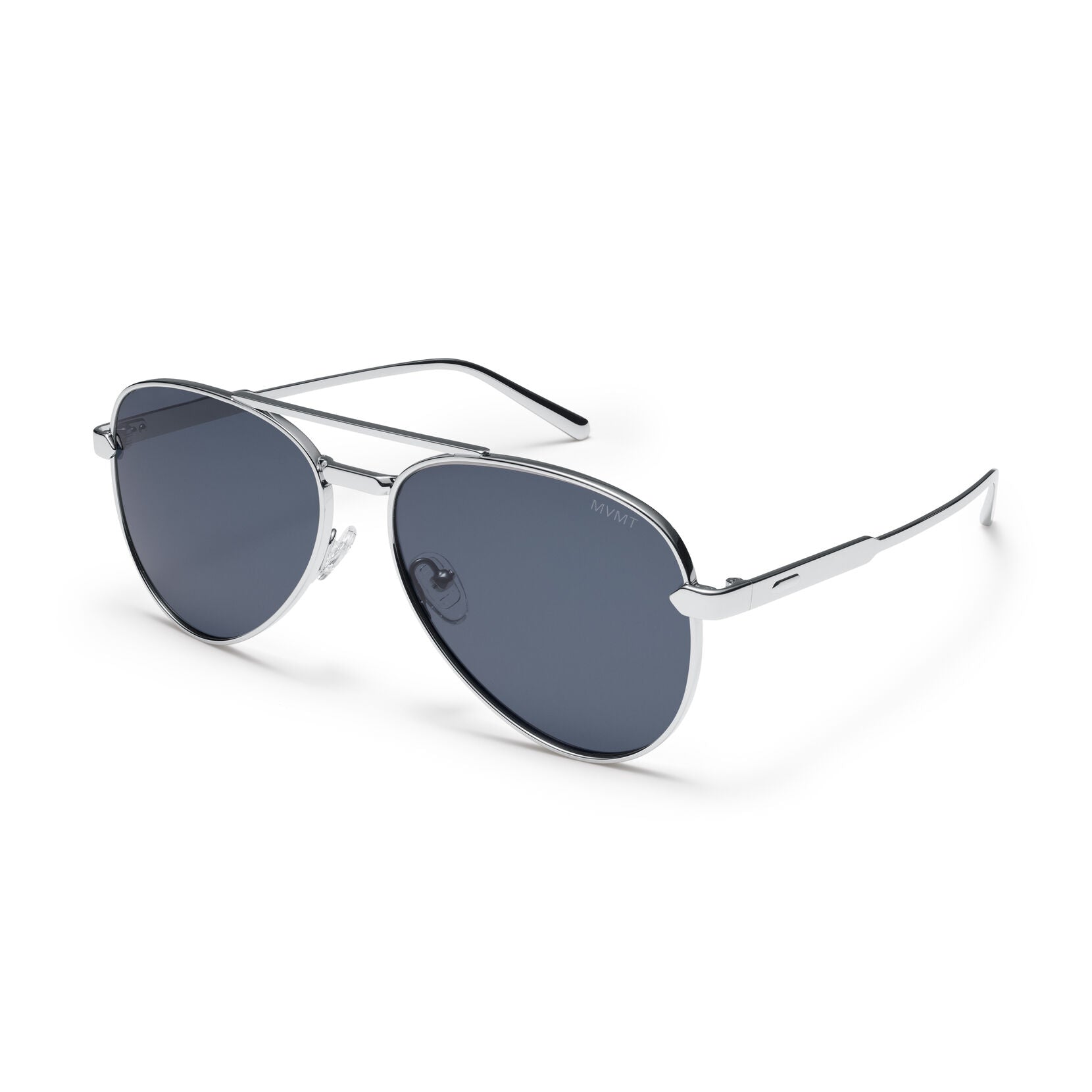 Miramar Aviator Sunglasses | Silver Frame + Blue Lens | Polarized - image 2