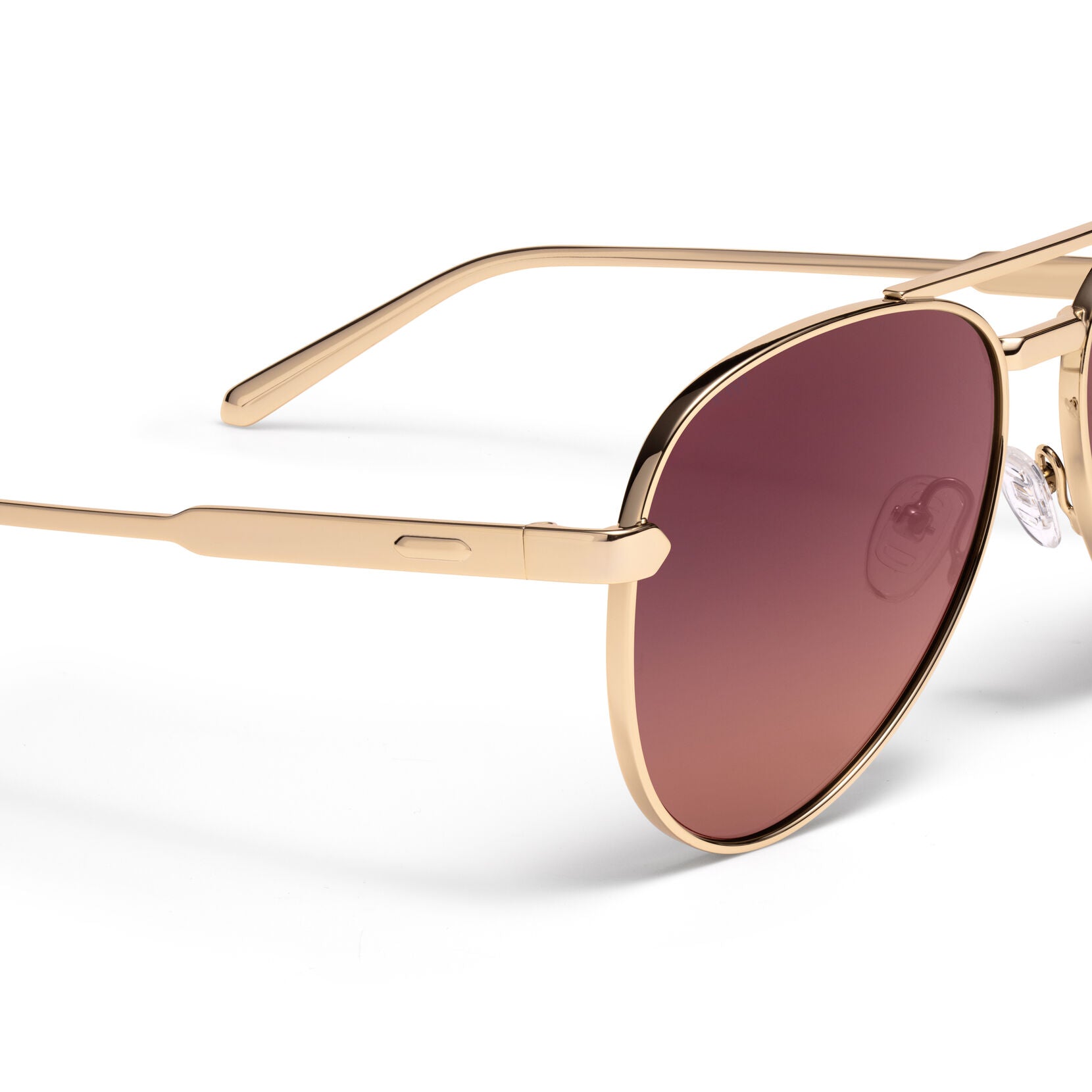 Miramar Aviator Sunglasses | Gold Frame + Violet Flare Gold Lens | Non-Polarized - image 3