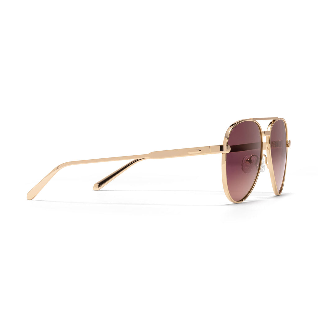 Miramar Aviator Sunglasses | Gold Frame + Violet Flare Gold Lens | Non-Polarized - image 5