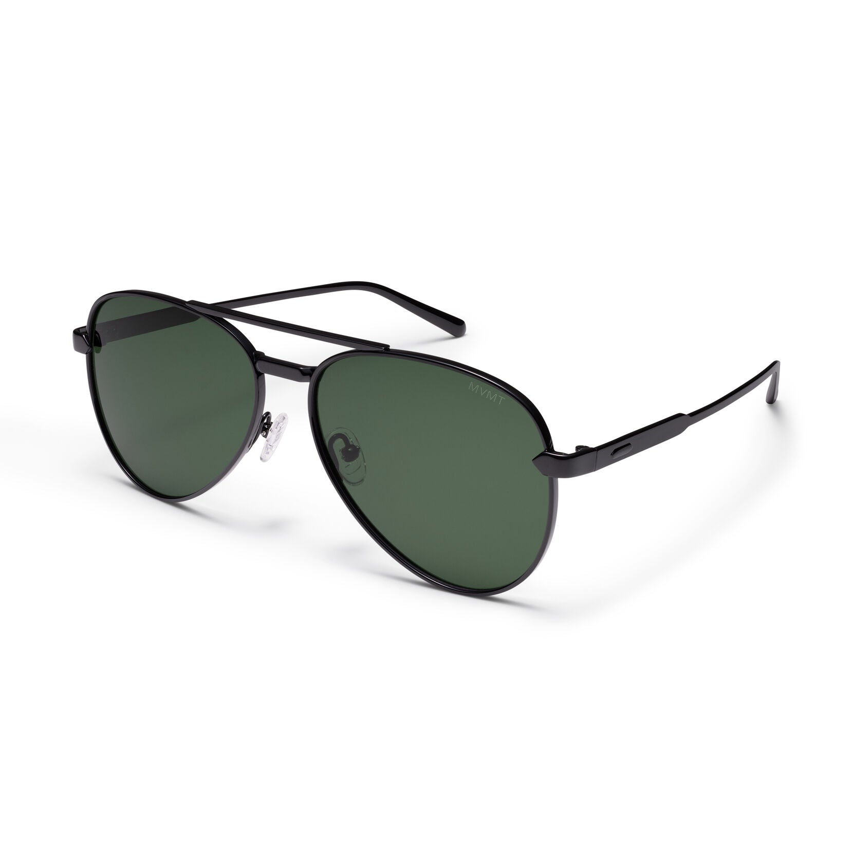Miramar Aviator Sunglasses | Black Frame + Green Lens | Non-Polarized - image 2