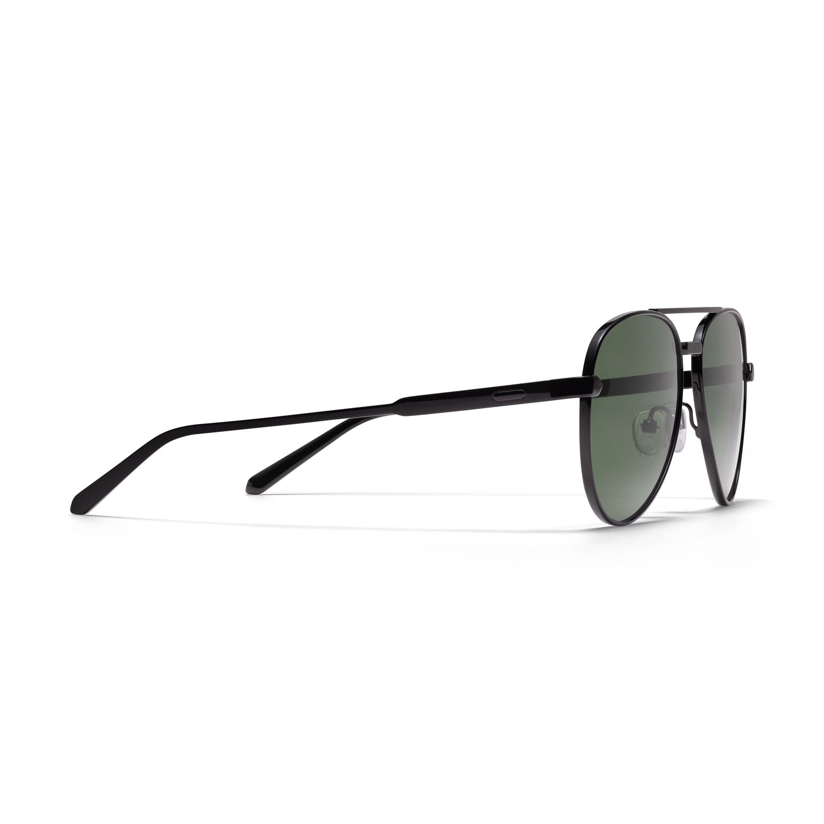 Miramar Aviator Sunglasses | Black Frame + Green Lens | Polarized - image 5