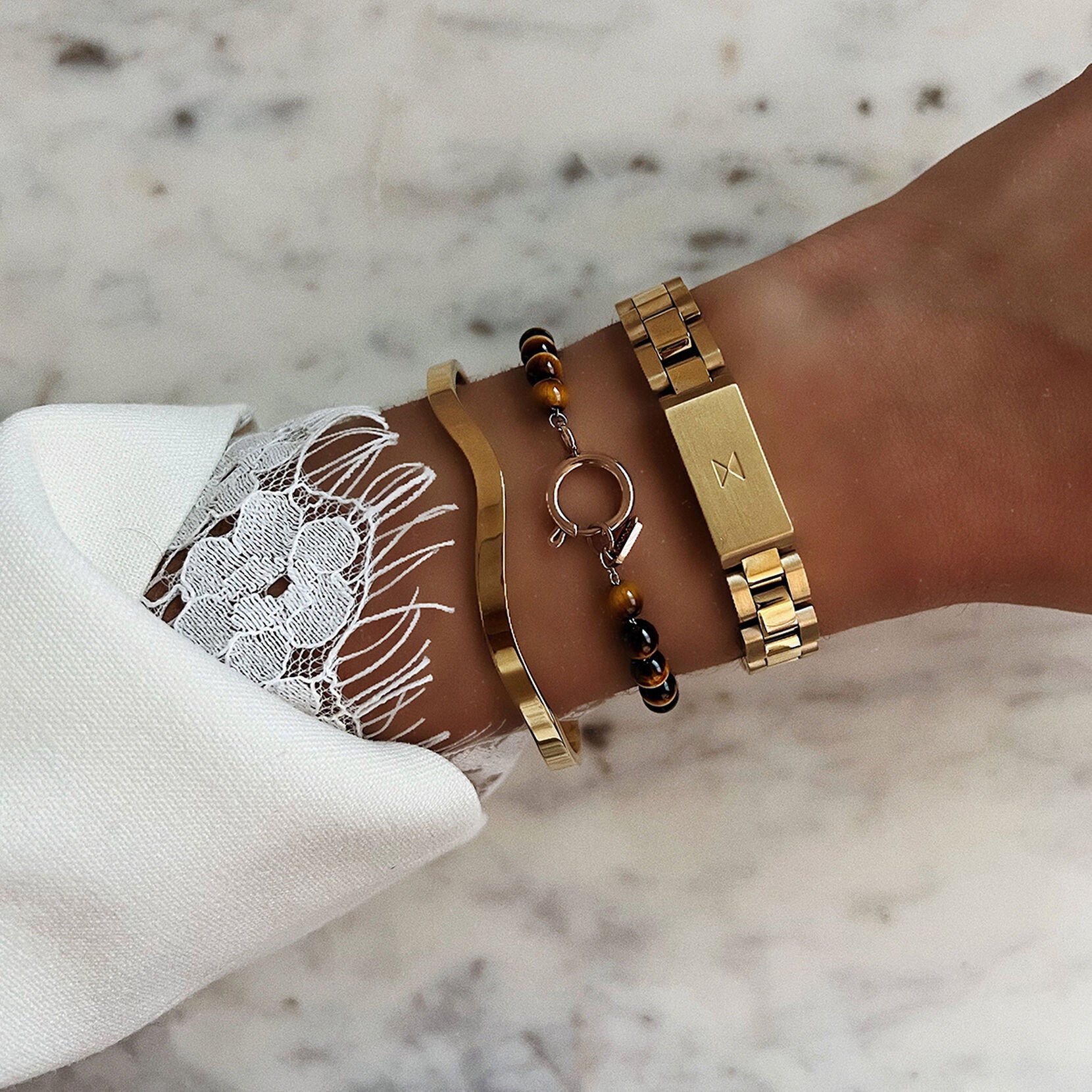 Oval Stone Bracelet | Tiger Eye - image 5