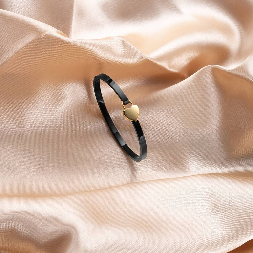 Heartlock Bangle | Black - image 6