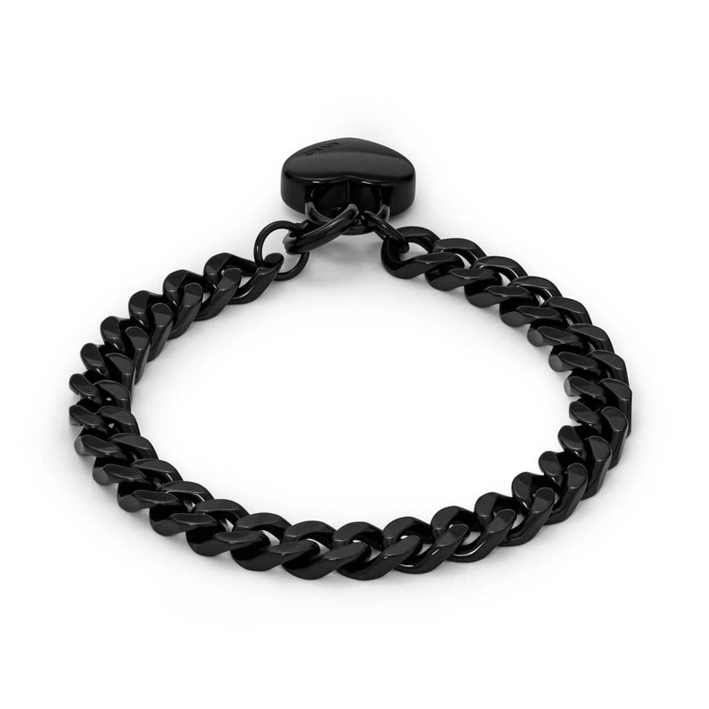 Chunky Heartlock Chain Bracelet | Black - image 2