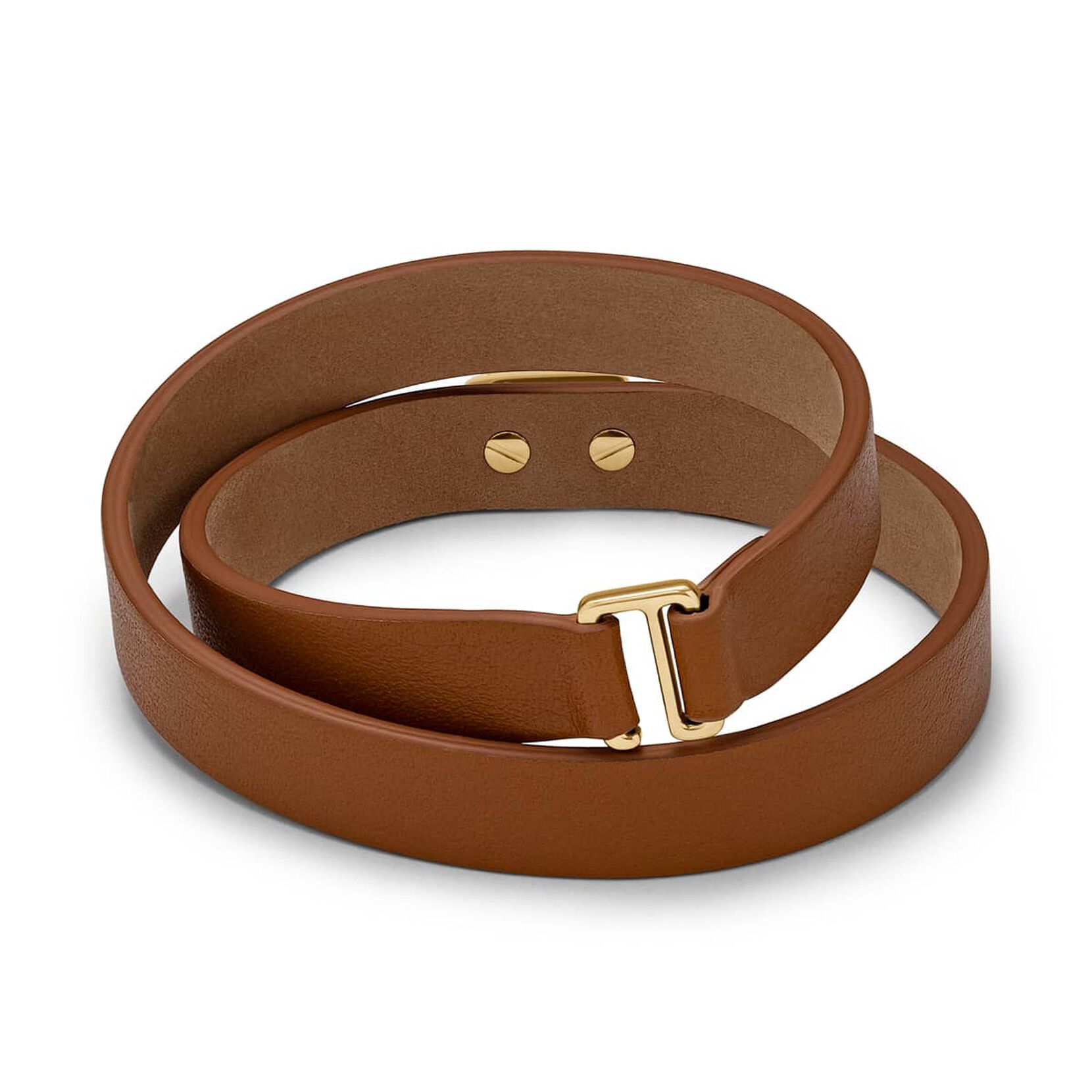 Double Leather Heartlock Bracelet | Tan - image 2