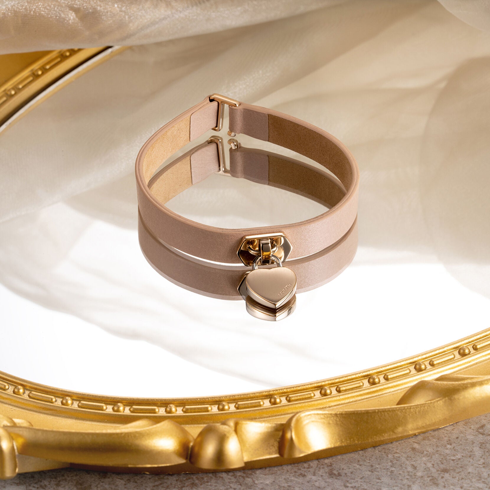 Leather Heartlock Bracelet | Rose Gold - image 5