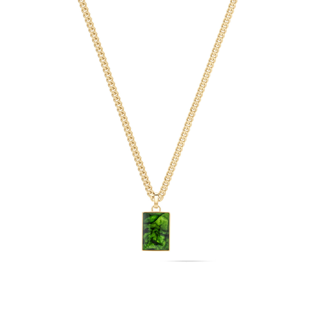 Order & Chaos Necklace | Gold + Green - main image