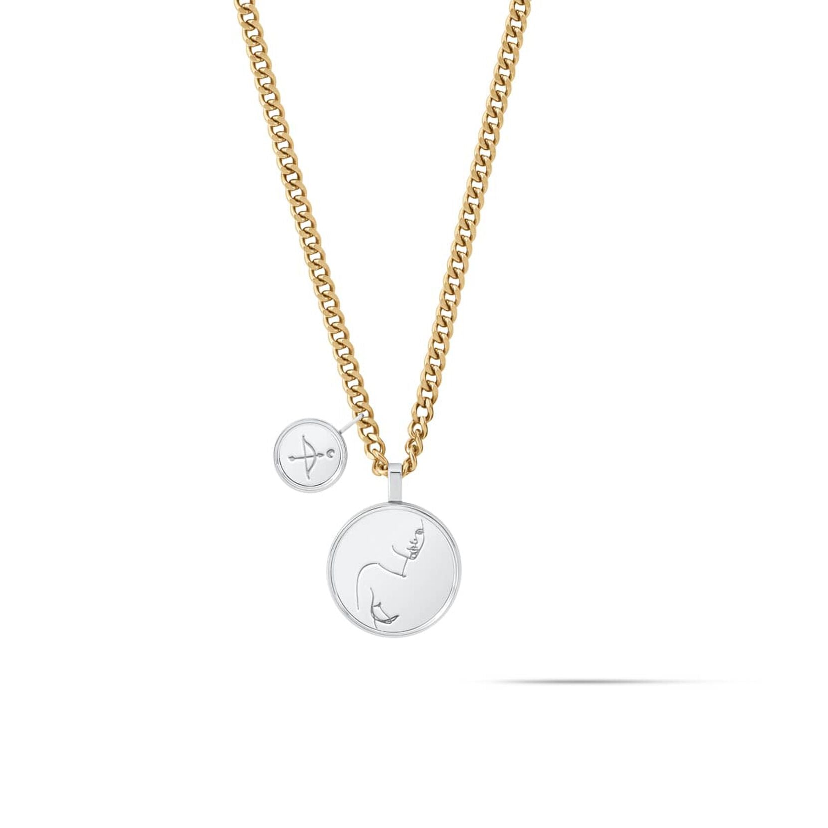 Sun & Moon Necklace | Gold + Silver - main image