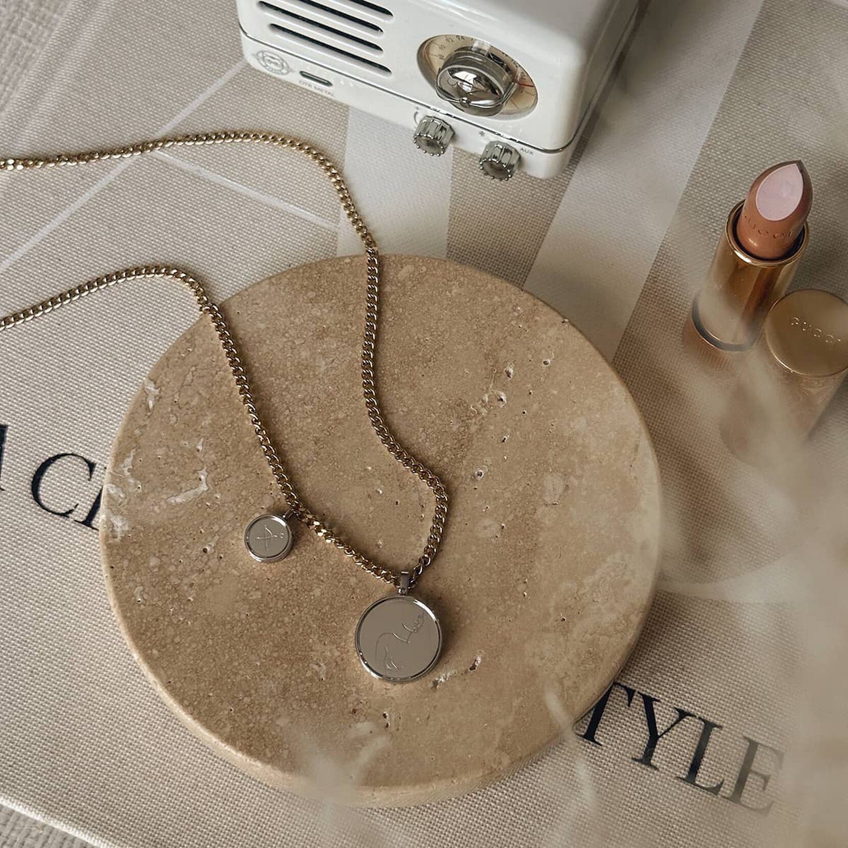 Sun & Moon Necklace | Gold + Silver - image 4
