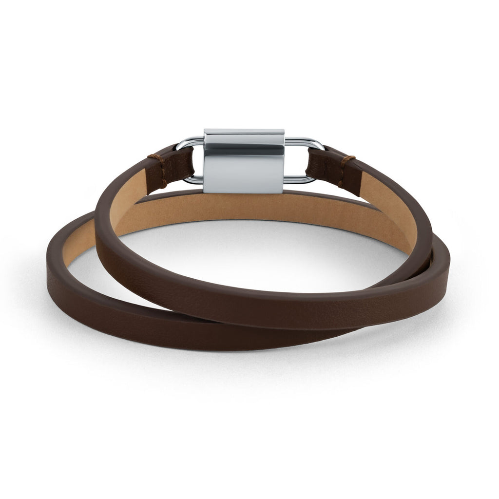 Padlock Bracelet | Brown + Gold - image 2