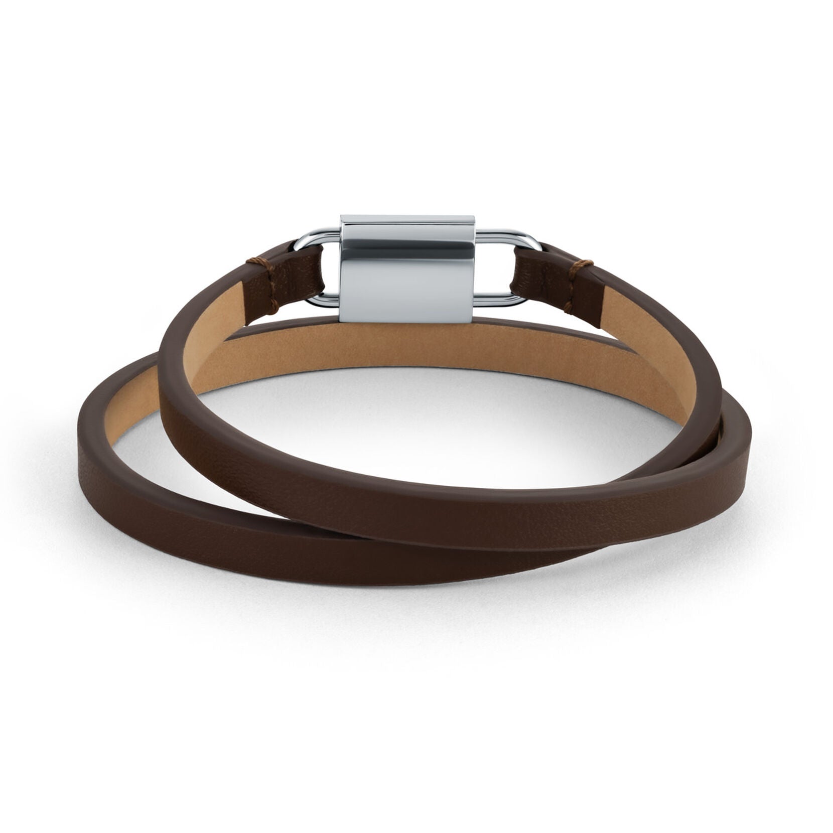 Padlock Bracelet | Brown + Gold - image 2