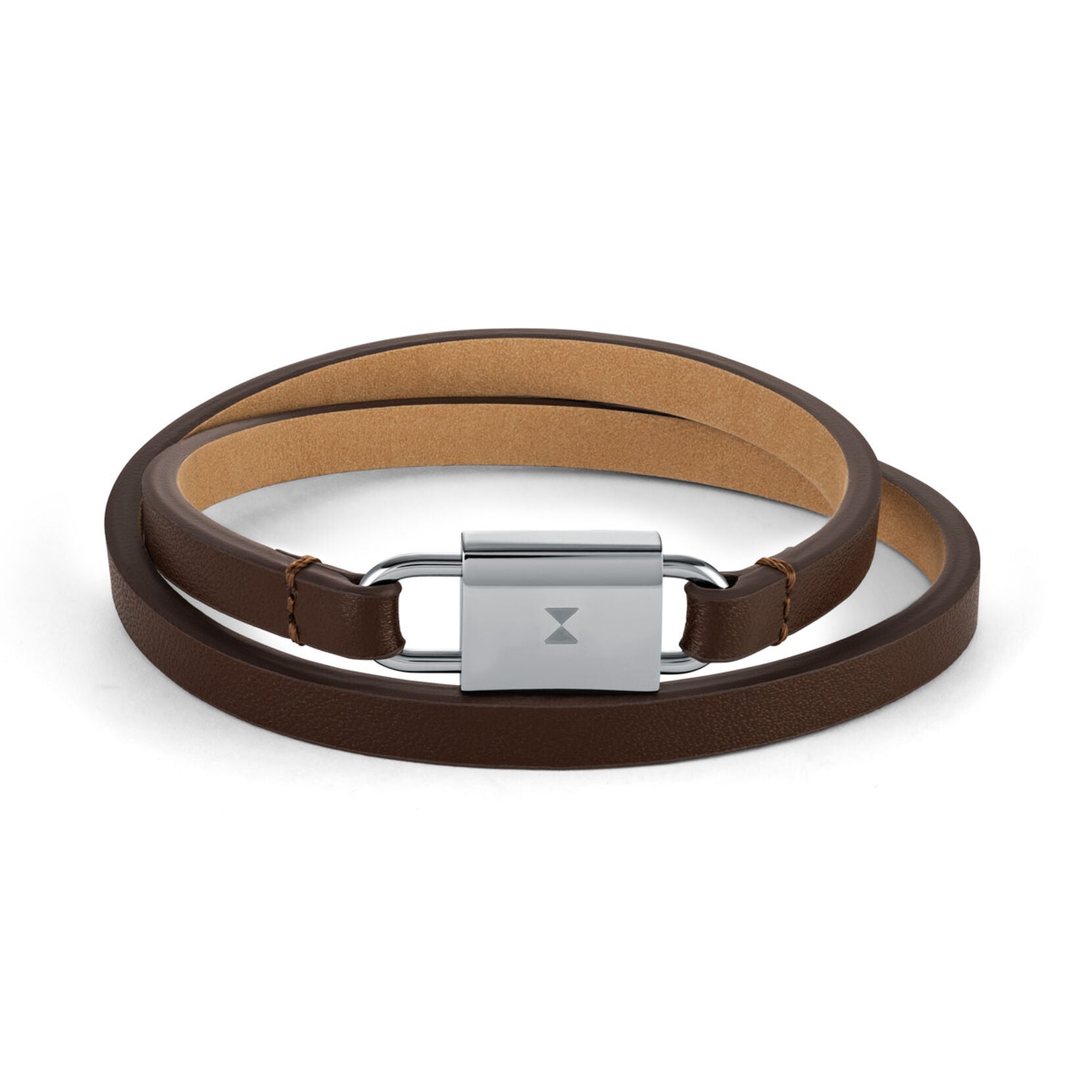 Padlock Bracelet | Brown + Gold - main image