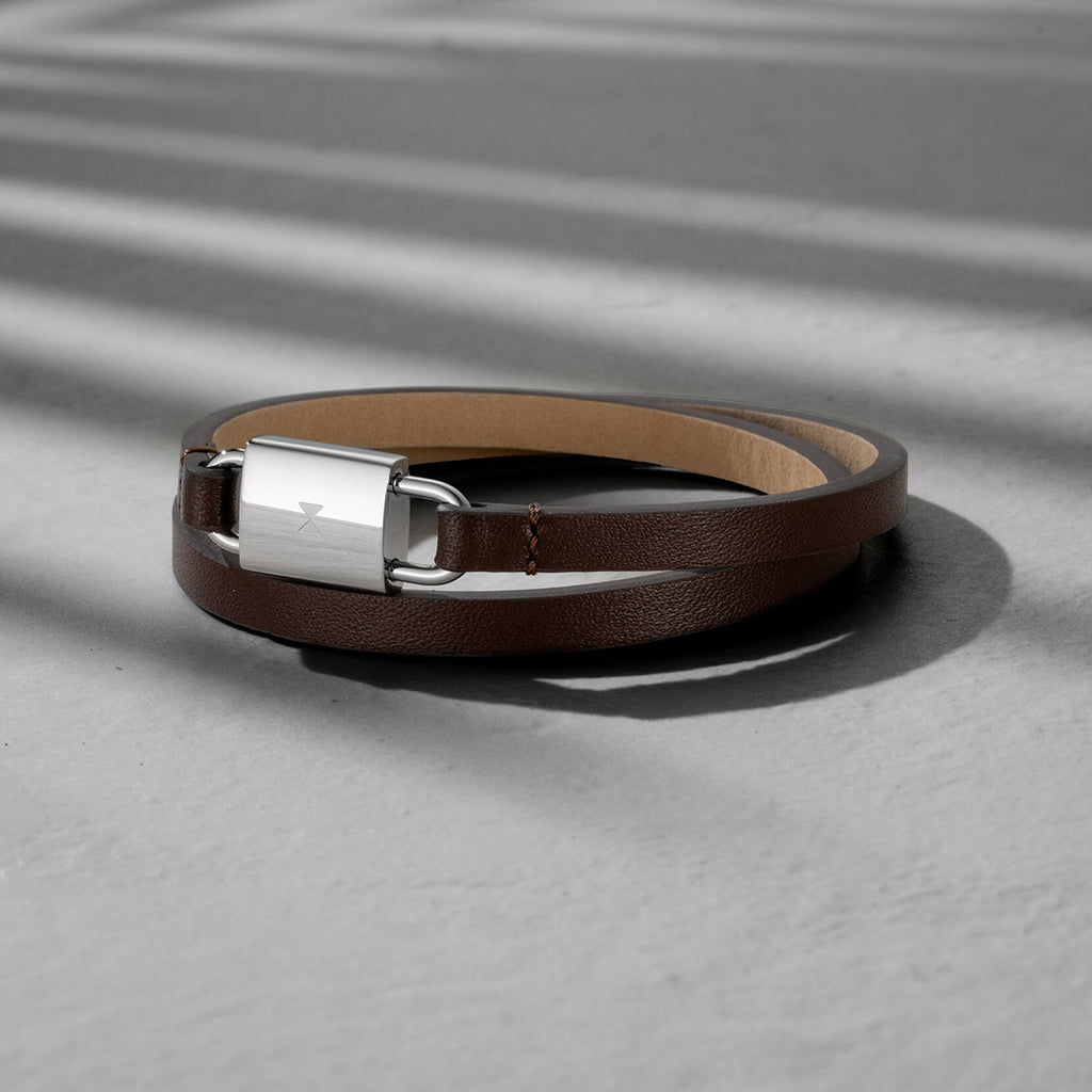 Padlock Bracelet | Brown + Gold - image 3